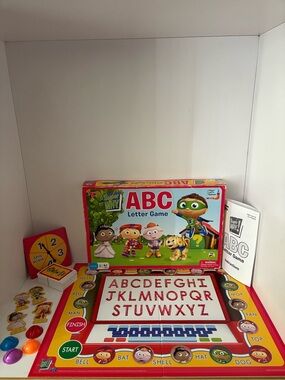 PBS Kids Super Why ABC Letter Board Game Complete 2009 Ages 3+, 2-4 Players